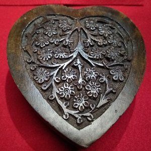 Wooden Heart Box for Trinkets & Jewelry Valentines